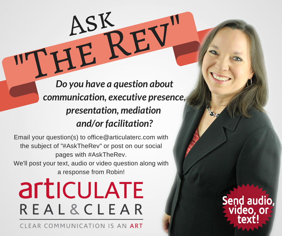 AskTheRev - ARTiculate: Real&Clear