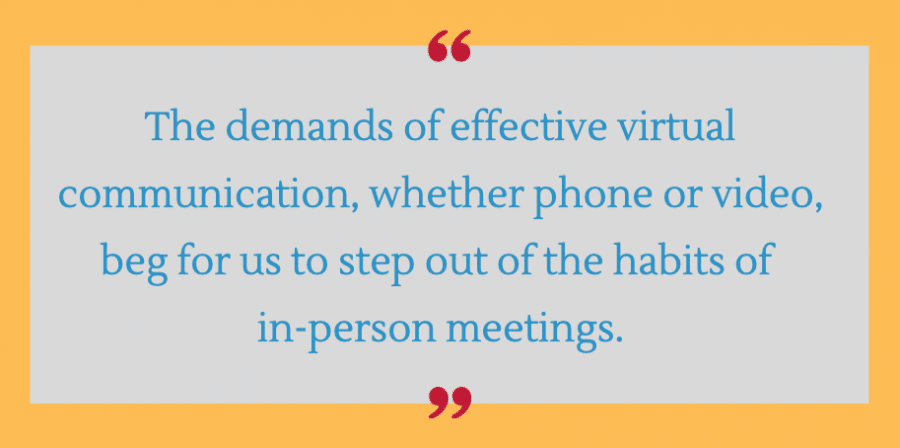 Effective virtual meeting habits
